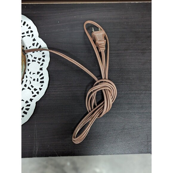 Vintage MCM Gold Metal Swirl Table Lamp - Picture 9 of 10